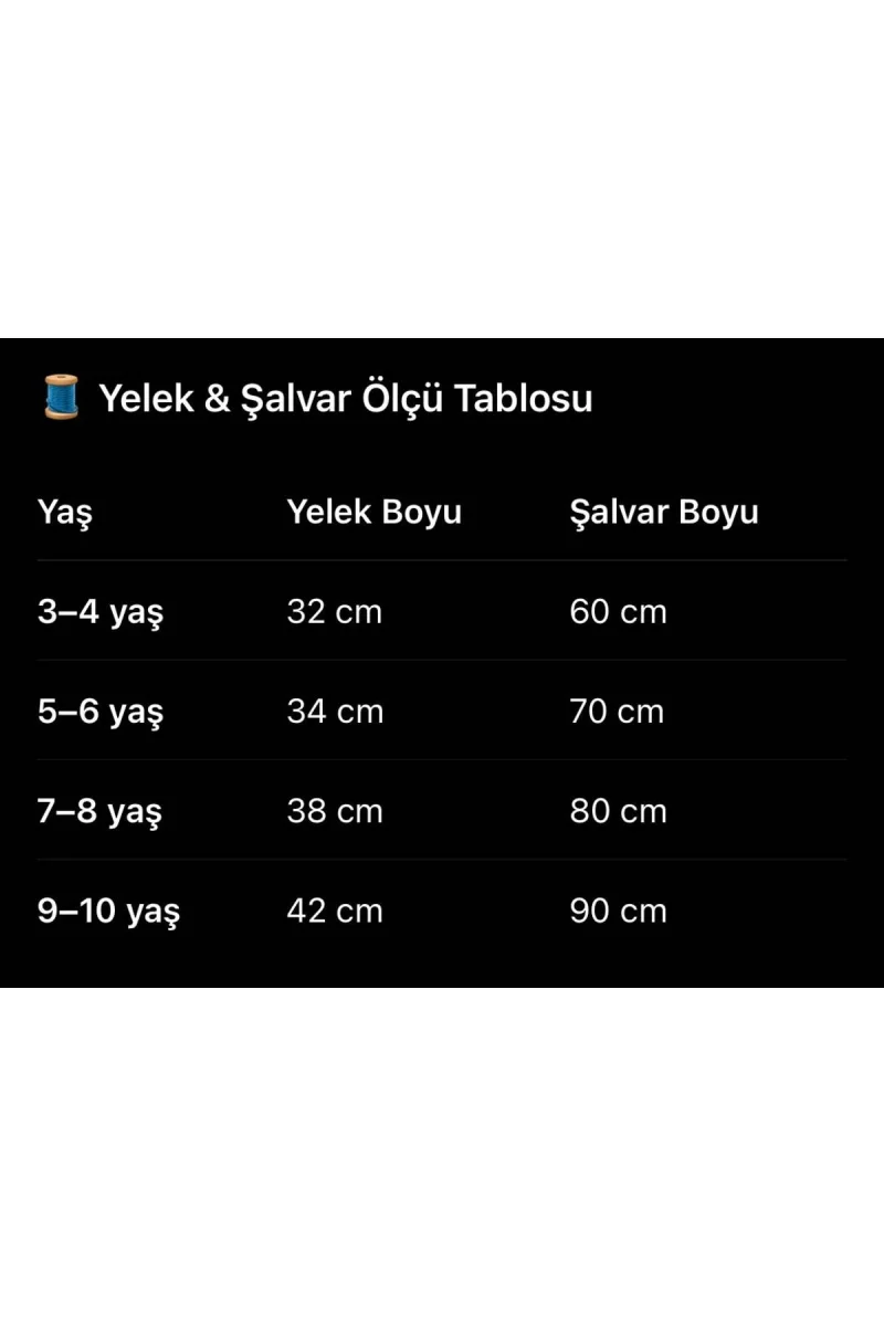 BORDO 23 Nisan köstüm 9 yaş